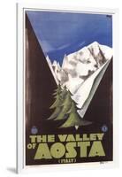 Travel Poster for Aosta Valley-null-Framed Art Print