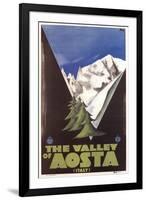 Travel Poster for Aosta Valley-null-Framed Art Print