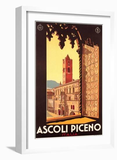 Travel Poster for Ascoli Piceno-null-Framed Art Print