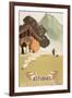 Travel Poster for Asturias, Spain-null-Framed Art Print