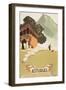 Travel Poster for Asturias, Spain-null-Framed Premium Giclee Print