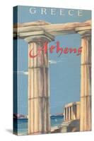 Travel Poster for Athens, Greece-null-Stretched Canvas