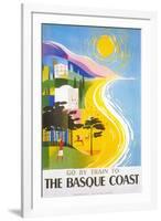 Travel Poster for Basque Coast-null-Framed Art Print