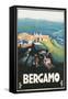 Travel Poster for Bergamo, Italy-Found Image Press-Framed Stretched Canvas