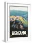 Travel Poster for Bergamo, Italy-Found Image Press-Framed Giclee Print