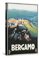 Travel Poster for Bergamo, Italy-Found Image Press-Stretched Canvas