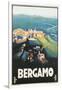 Travel Poster for Bergamo, Italy-Found Image Press-Framed Giclee Print