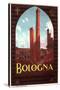 Travel Poster for Bologna-null-Stretched Canvas