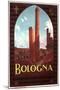 Travel Poster for Bologna-null-Mounted Art Print