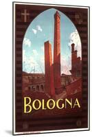 Travel Poster for Bologna-null-Mounted Art Print