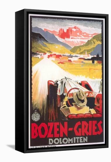 Travel Poster for Bozen-Gries-null-Framed Stretched Canvas
