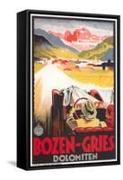Travel Poster for Bozen-Gries-null-Framed Stretched Canvas
