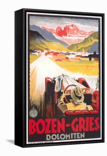 Travel Poster for Bozen-Gries-null-Framed Stretched Canvas