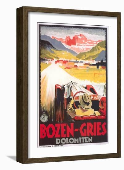 Travel Poster for Bozen-Gries-null-Framed Art Print