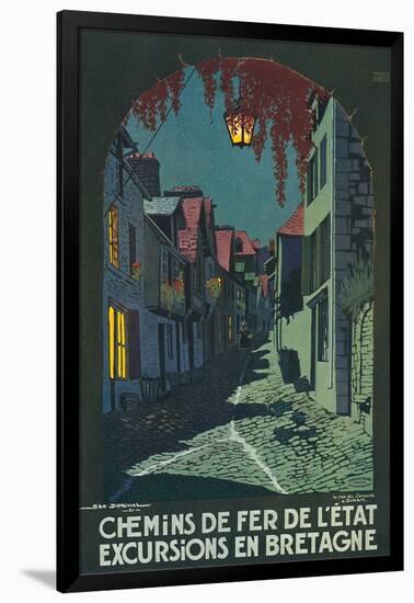 Travel Poster for Brittany-null-Framed Art Print