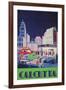 Travel Poster for Calcutta, India-null-Framed Art Print