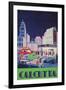 Travel Poster for Calcutta, India-null-Framed Art Print