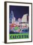 Travel Poster for Calcutta, India-null-Framed Art Print