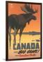 Travel Poster for Canada, Moose-null-Framed Art Print