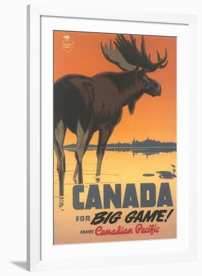 Travel Poster for Canada, Moose-null-Framed Art Print