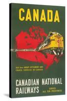 Travel Poster for Canadian Railways-null-Stretched Canvas