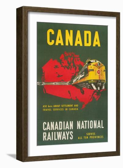 Travel Poster for Canadian Railways-null-Framed Art Print