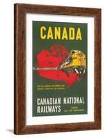 Travel Poster for Canadian Railways-null-Framed Art Print