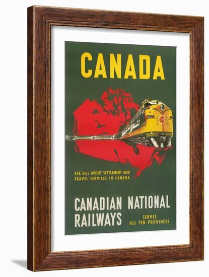 Travel Poster for Canadian Railways-null-Framed Art Print