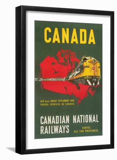 Travel Poster for Canadian Railways-null-Framed Art Print