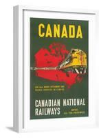 Travel Poster for Canadian Railways-null-Framed Art Print