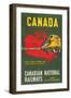 Travel Poster for Canadian Railways-null-Framed Premium Giclee Print