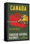 Travel Poster for Canadian Railways-null-Framed Stretched Canvas