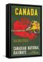 Travel Poster for Canadian Railways-null-Framed Stretched Canvas