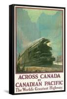 Travel Poster for Canadian Railways-null-Framed Stretched Canvas