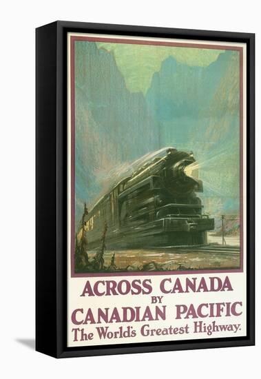 Travel Poster for Canadian Railways-null-Framed Stretched Canvas