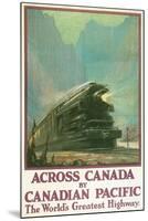 Travel Poster for Canadian Railways-null-Mounted Art Print
