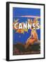 Travel Poster for Cannes-null-Framed Art Print