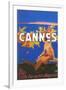 Travel Poster for Cannes-null-Framed Art Print