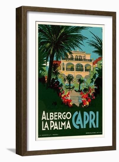 Travel Poster for Capri, Italy-Found Image Press-Framed Giclee Print