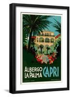 Travel Poster for Capri, Italy-Found Image Press-Framed Giclee Print