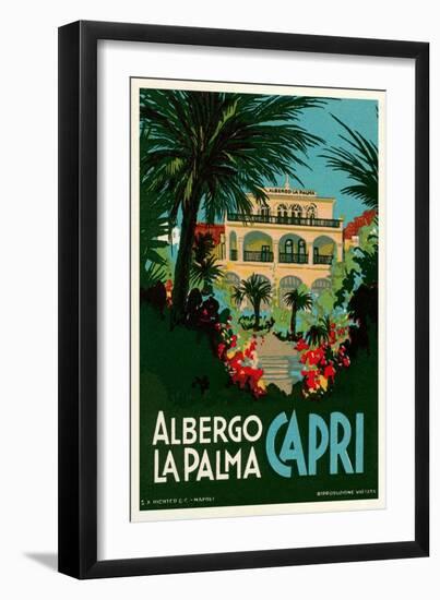 Travel Poster for Capri, Italy-Found Image Press-Framed Giclee Print