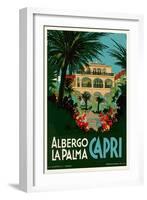 Travel Poster for Capri, Italy-Found Image Press-Framed Giclee Print