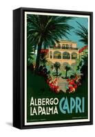 Travel Poster for Capri, Italy-Found Image Press-Framed Stretched Canvas