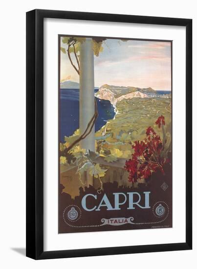 Travel Poster for Capri-null-Framed Art Print