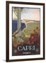 Travel Poster for Capri-null-Framed Art Print