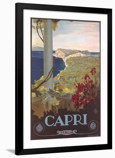 Travel Poster for Capri-null-Framed Art Print