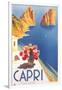 Travel Poster for Capri-null-Framed Art Print