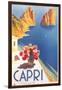 Travel Poster for Capri-null-Framed Art Print