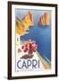 Travel Poster for Capri-null-Framed Art Print