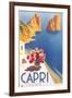 Travel Poster for Capri-null-Framed Art Print